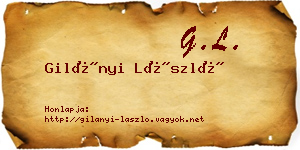 Gilányi László névjegykártya