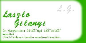 laszlo gilanyi business card